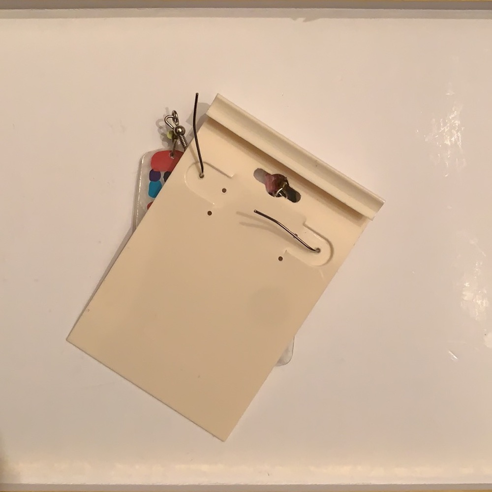 Funky multicolored earrings - Picture 2 of 2